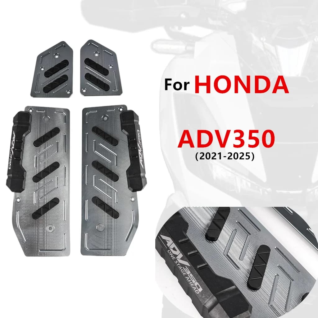 Moto Poggiapiedi In Gomma Antiscivolo Pedane Pedale In Lega di Alluminio Accessori CNC Per HONDA ADV350 2021-2025
