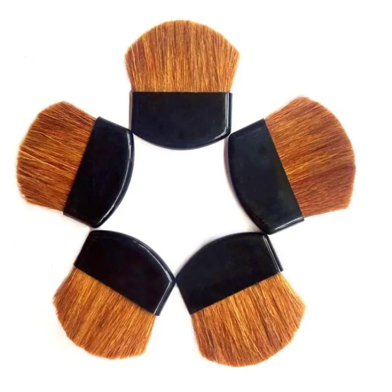 Pennello per Fard in Polvere Piatto, Mini, Morbido, con Setole Dense, Portatile, Semicircolare/Quadrato, per Fondotinta e Strumenti per il Trucco