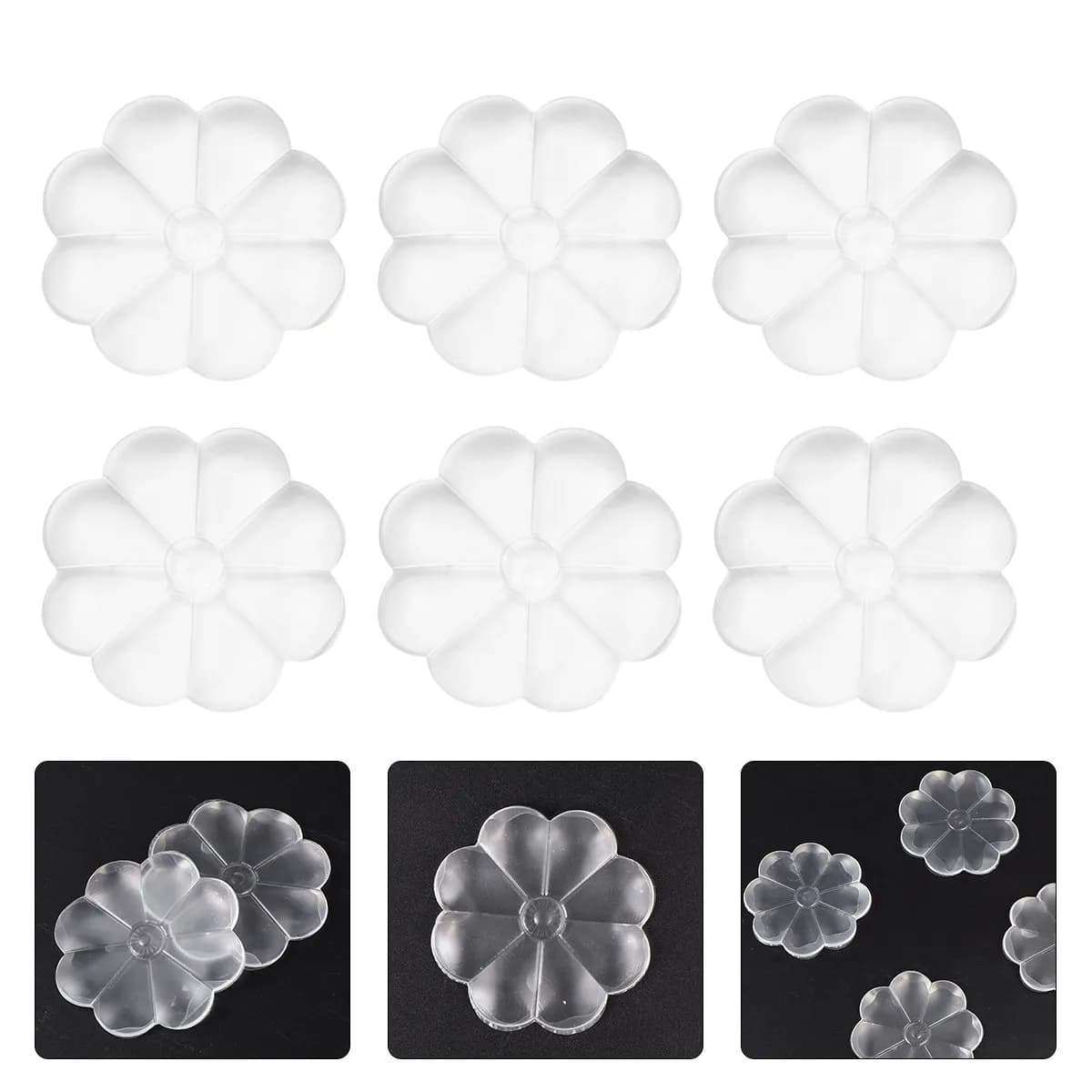 10 Pezzi Protezioni Antiurto a Forma di Fiore per Maniglie delle Porte, Cuscinetti Autoadesivi per Casa, Armadi e Scrivanie
