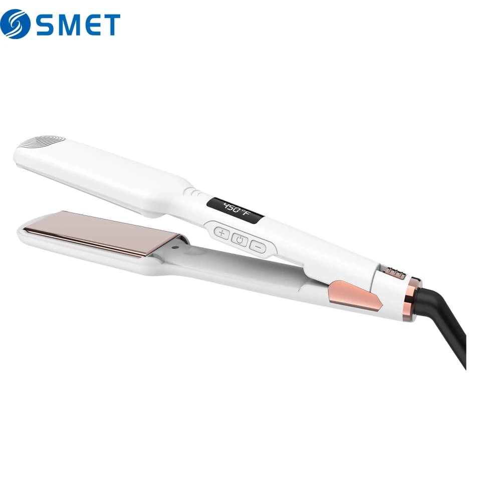 Customizable Titanium Electric Hair Plate OEM Hair Plate Steam Plate Bigodino Function Negative Ion Packing With Private Label