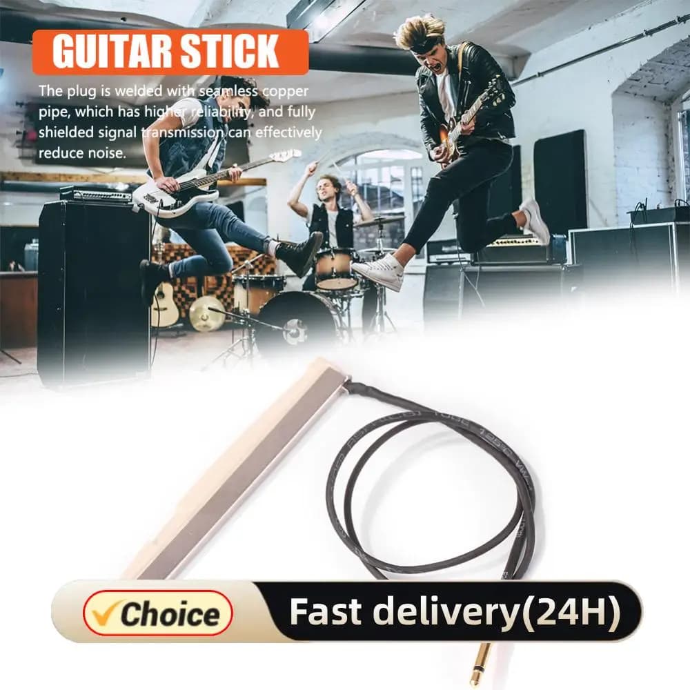1 pz Folk Chitarra Acustica Piezo Chitarra Pickup Stick Sotto Il Ponte Sella Integrato Pick-Up Bastone Strumento Musicale Parti di Chitarra