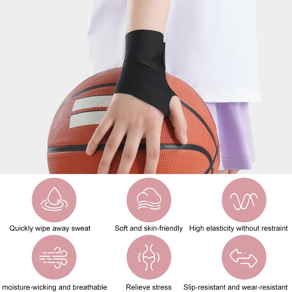 1 pezzo di fascia di compressione per polso sottile, supporto per polso flessibile per bambini, sportivo regolabile, leggero, adatto a entrambe le mani