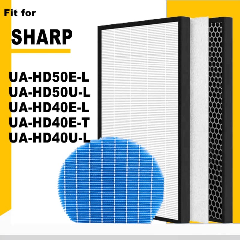 Filtro HEPA di ricambio e deodorante per purificatore d'aria Sharp UA-HD50E-L UA-HD50U-L UA-HD40E-L UA-HD40E-T UA-HD40U-L