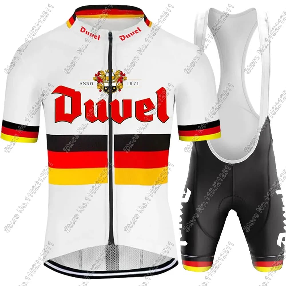 Duvel 2024 Cycling Jersey Germany Set Men Short Sleeve Clothing Men Road Bike Shirts Cycling Shorts MTB Maillot Ropa