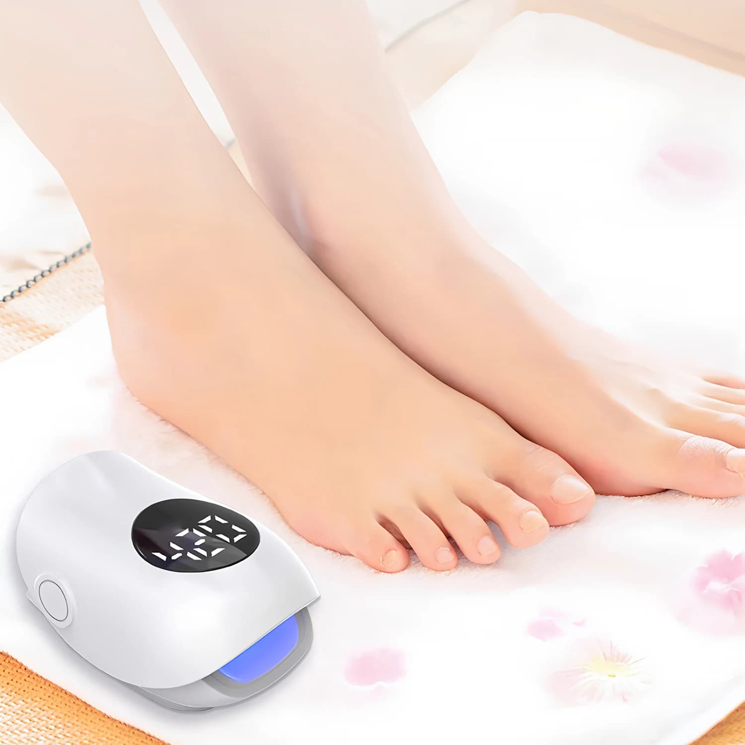 Rechargeable Portable Device for Removing Mushrooms from Nails and Nails of the Feet, for Cleaning and Treatment of Nail Deformations