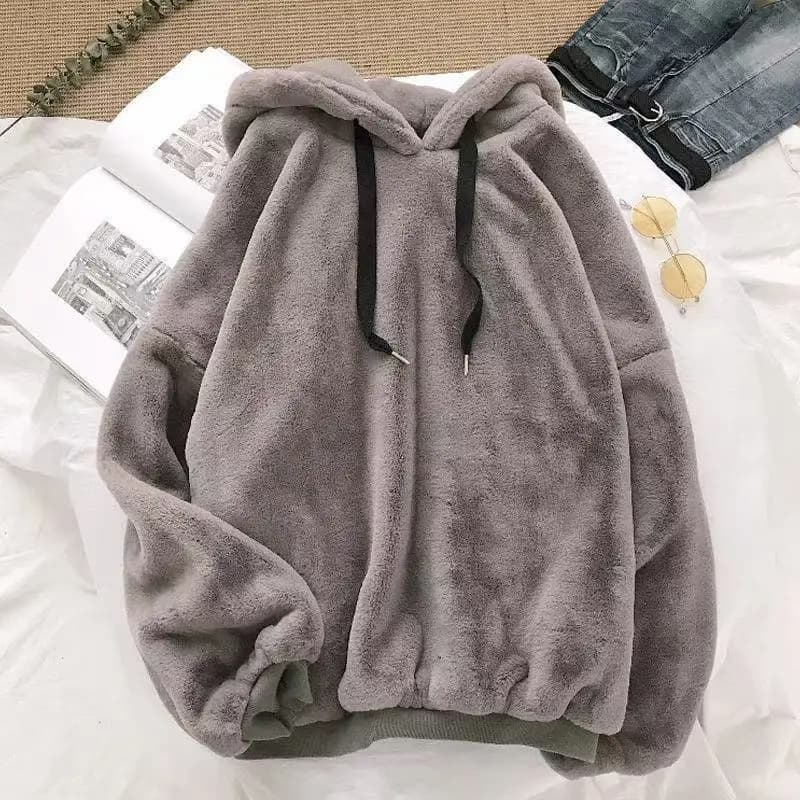 Felpe con cappuccio addensate autunno inverno cappotto in velluto morbido peluche caldo da uomo con cappello coppie felpa con cappuccio casual a maniche lunghe top maschili