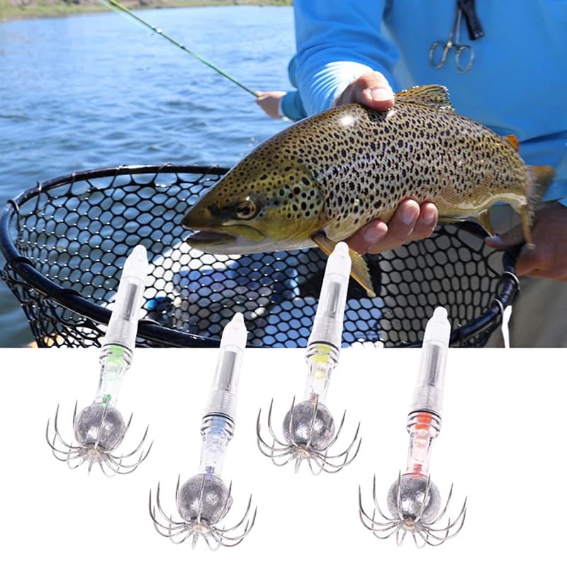 (SH) Luce LED per Esche da Pesca, Lampada Subacquea per Gancio da Pesca, Luce LED per Esche da Calamari, Attrezzi da Pesca Subacquea, Lampada a Ombrello per Gancio