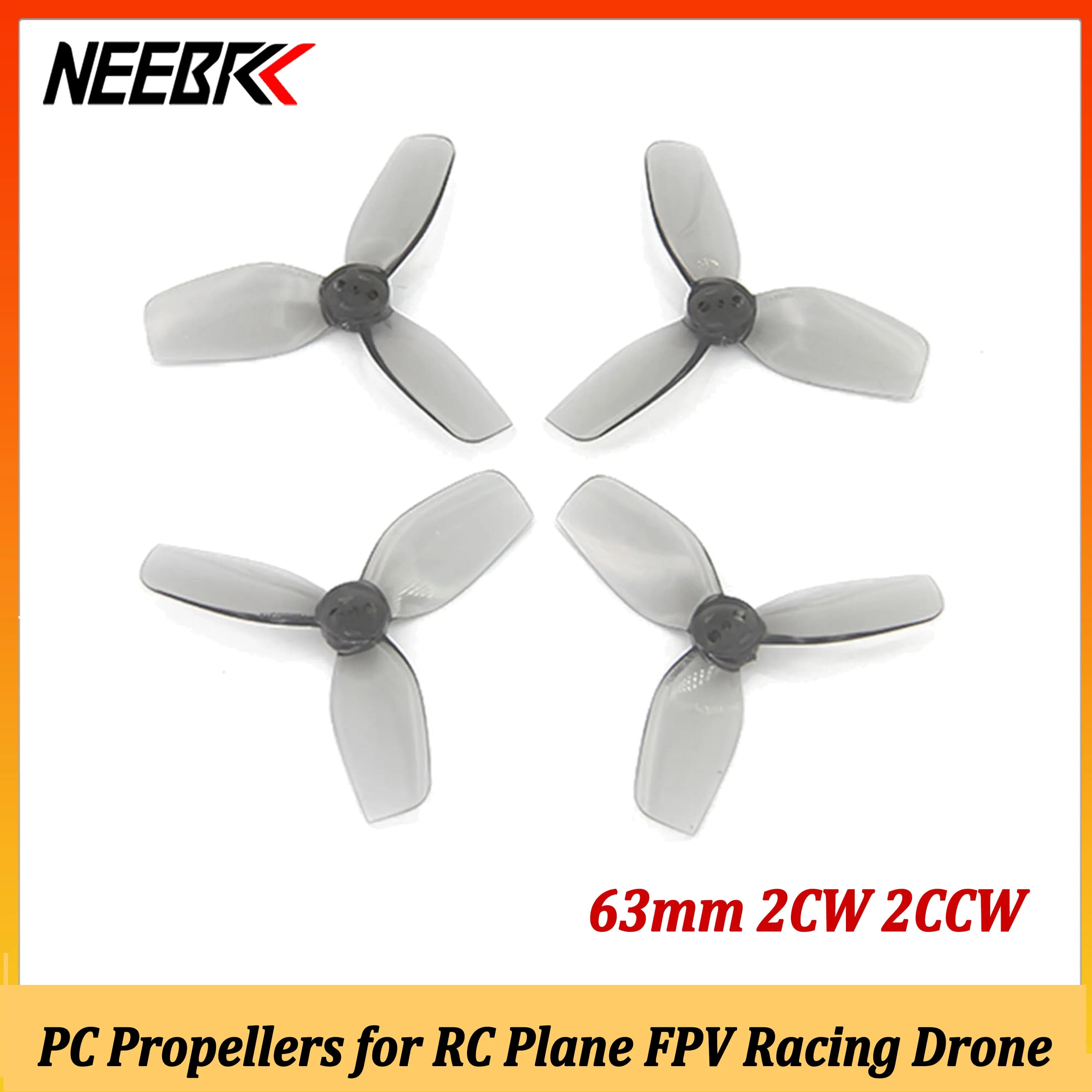 2/4/8 NEEBRC 2.5-inch 63mm 2CW 2CCW 2CCW 3-PV Drum PC Pay, Freestyle RC Aerial, Fa-da- Modeling Parts ♪
