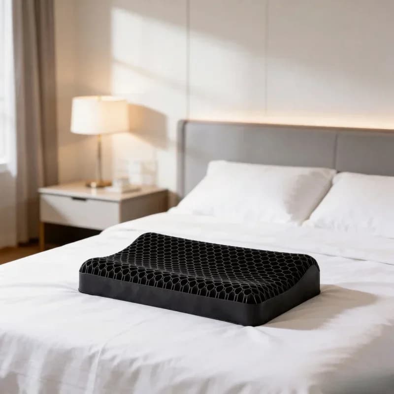 High-Tech TPE Pressure-Relief Gel Pillow for Adults, Neck Support Pillow Insert, Skin-Friendly, Breathable and Washable