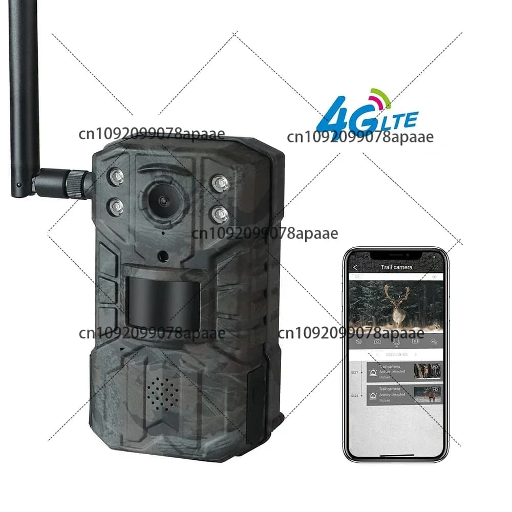 Adatto per telecamera da caccia ai cervi JerderFo Ucon H2/H6 4G LTE, batteria a lunga durata, telecamera da trail senza bagliore con pannello solare