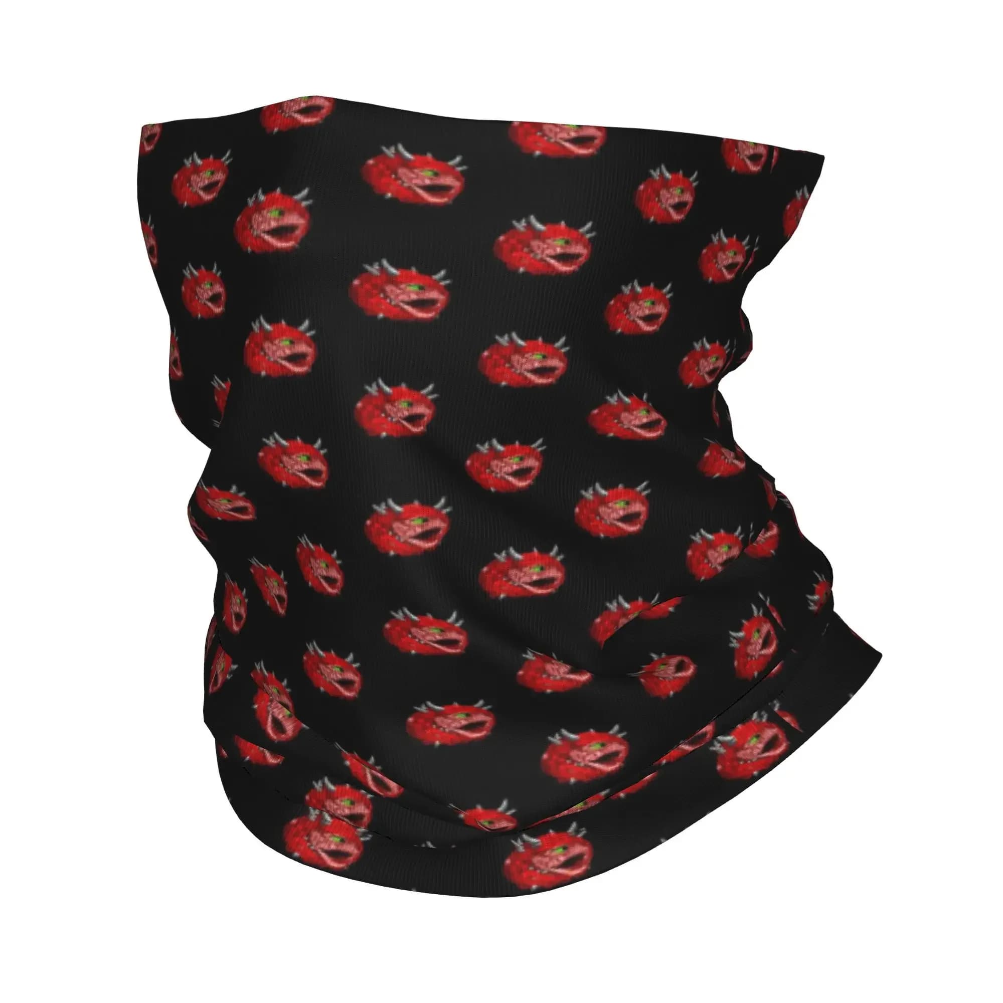 Cacodemon Poggers Bandana Ghetta per il collo Stampata Maschera avvolgente Sciarpa Calda maschera per il viso Equitazione Unisex Adulto Lavabile