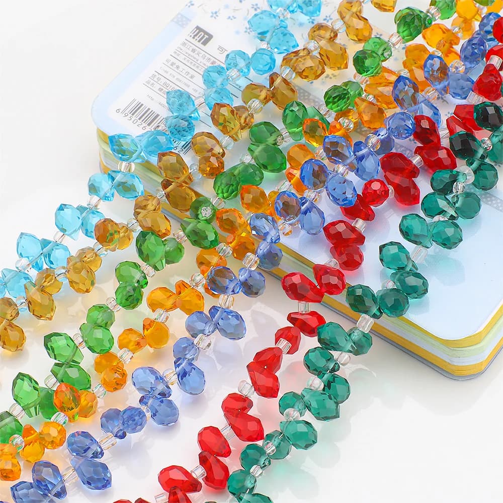 95 pcs/lot 5x8mm Crystal Teardrop Pendants Waterdrop Shape Faceted Beads for Jewelry Making DIY Earring Necklace Bracelets