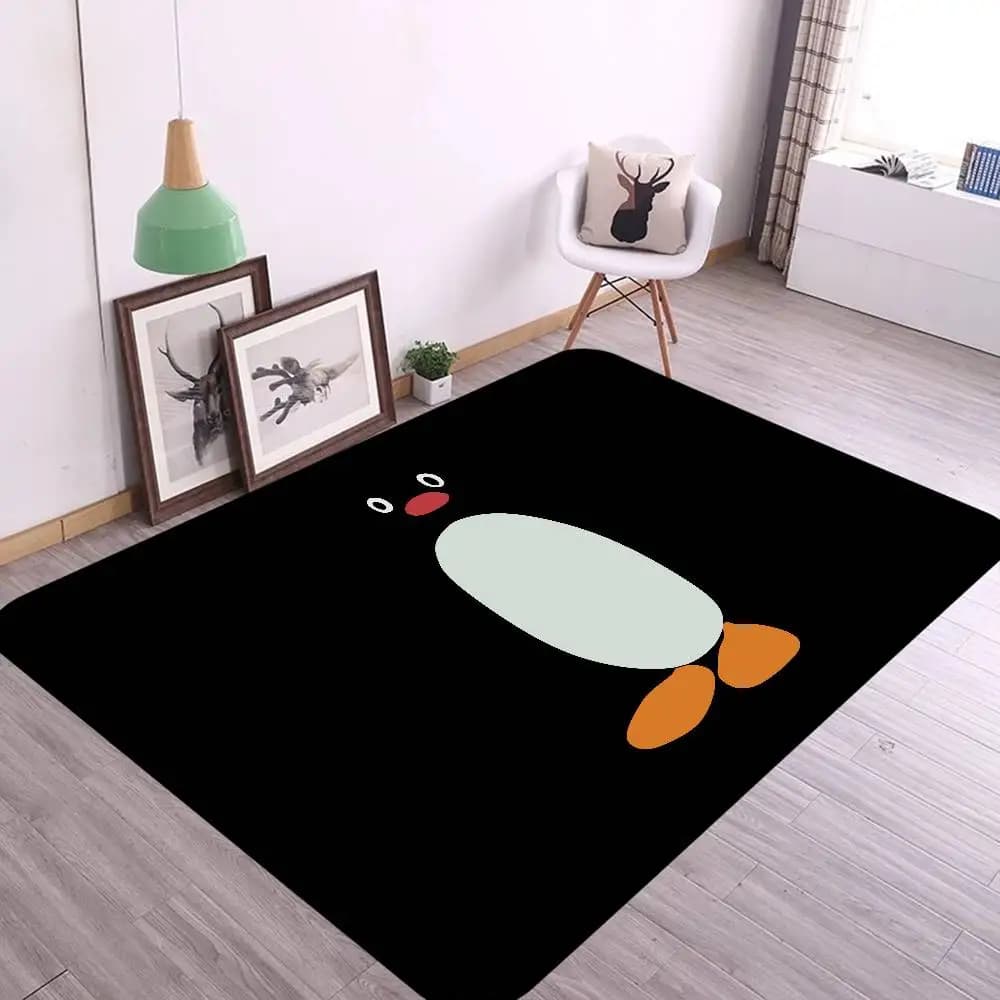 Children Animation P-Pingu Bathroom Mat Anti-slip Absorb Water Long Strip Cushion Bedroon Mat Welcome Doormat