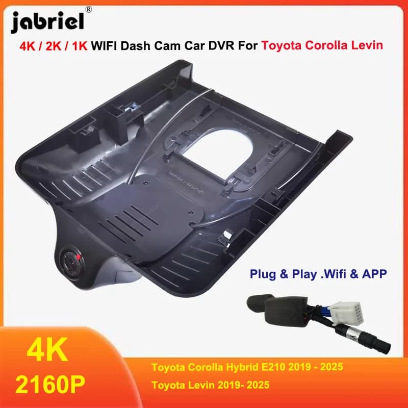 Plug and play 4K 2160P Dash Cam Car DVR Rear Camera Wifi Video for Toyota Corolla E210 Levin 2019 2020 2021 2022 -2025