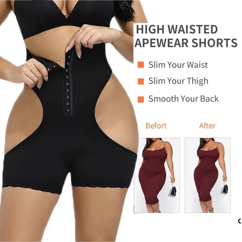 Mutandine modellanti per il sollevamento del sedere Scava fuori il gancio per il controllo della pancia Intimo Booty Enhancer Push Up Shapewear