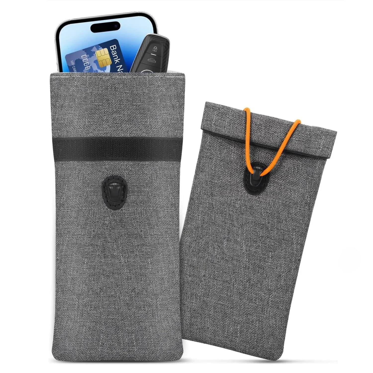Nuova Borsa Faraday per Protezione Segnale RFID Chiavi Auto, Gabbia Anti-Furto per Chiavi, Organizzatore Chiavi Auto