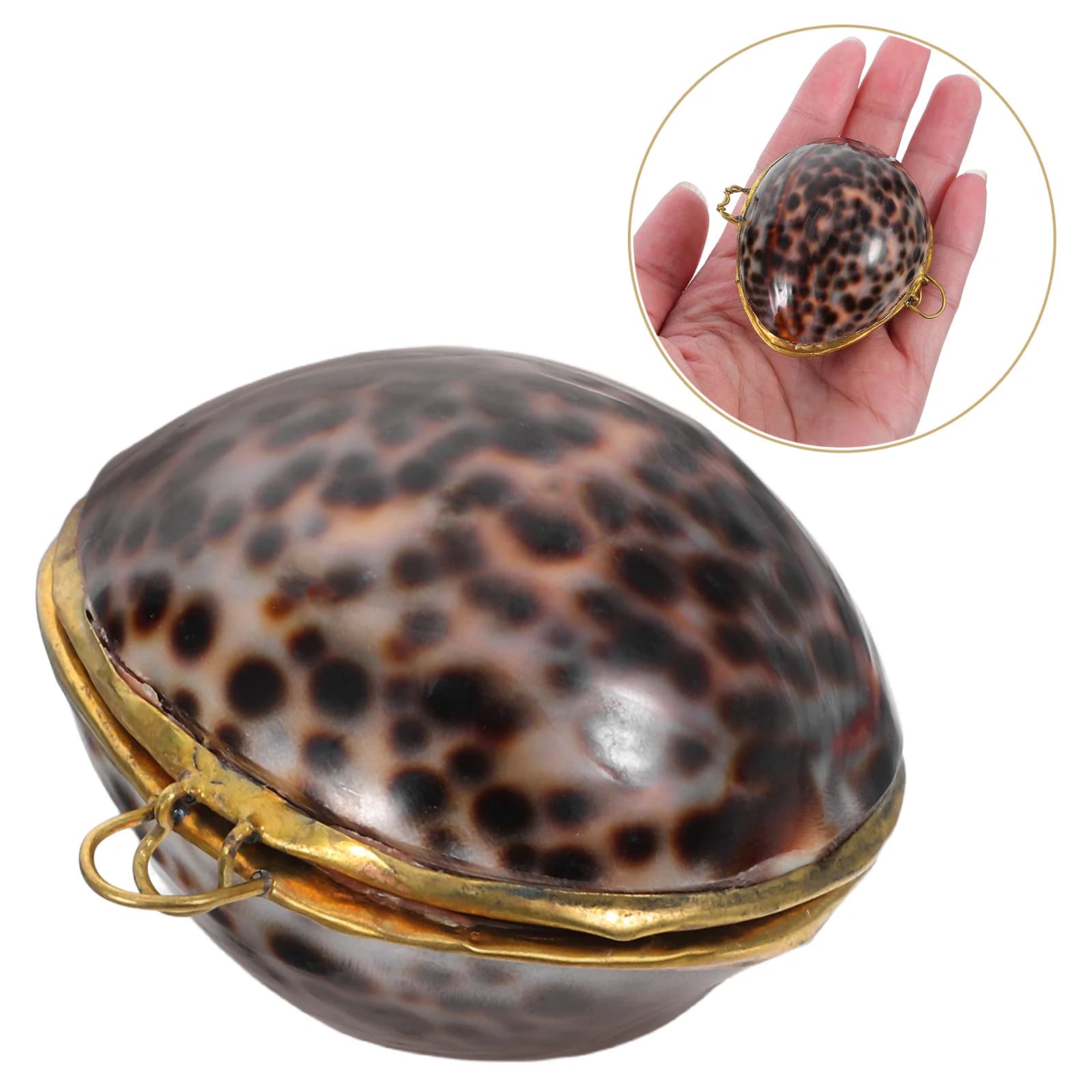 Custodia per gioielli con conchiglia per donne e ragazze, anello, orecchino, organizzatore, confezione regalo, matrimonio, compleanno, anniversario, stile mare