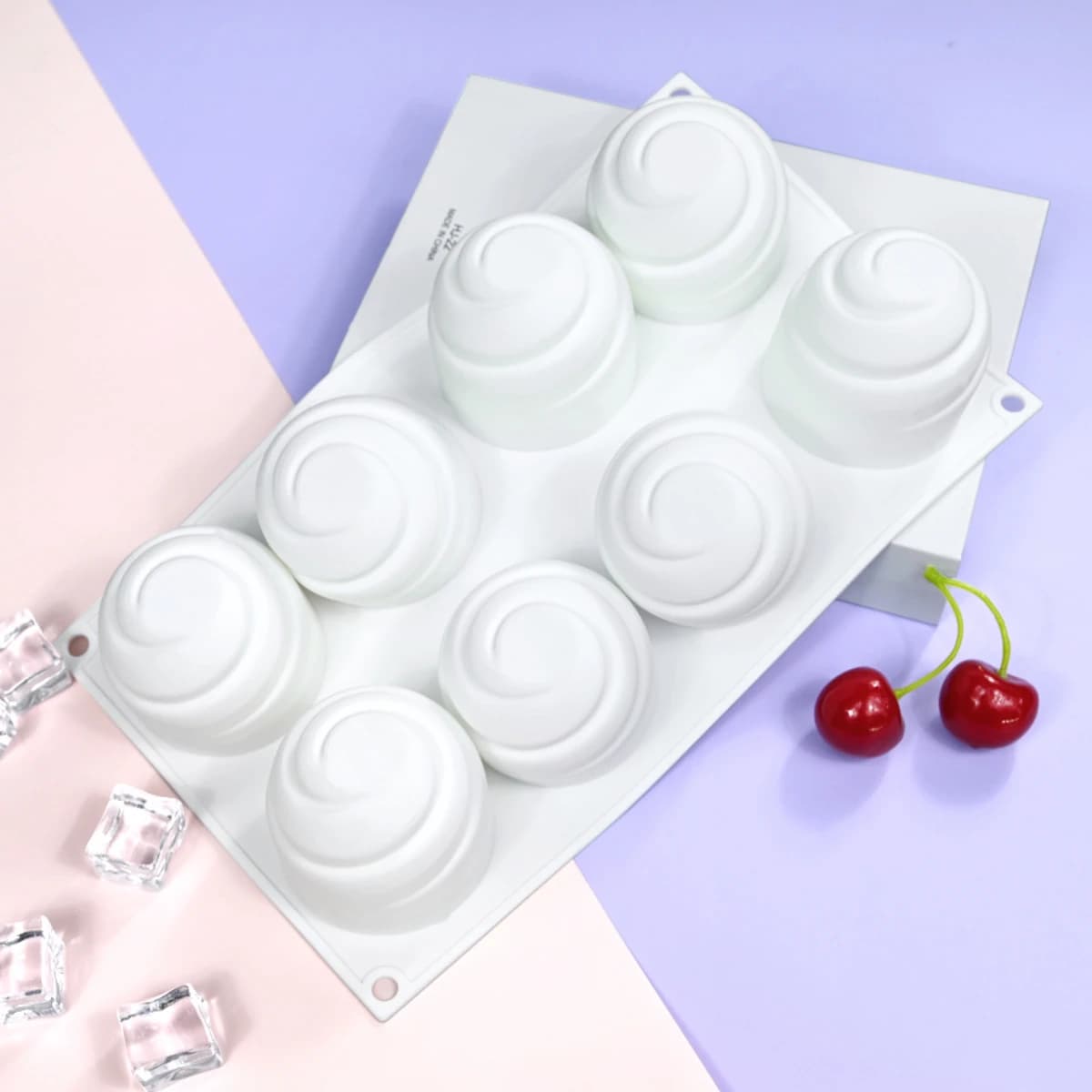 Multicavity Whirlwind Ball Mousse Cake stampo in Silicone geometria sfera Chocolate Jelly Drink Ice Making Set candela di sapone a spirale fai da te