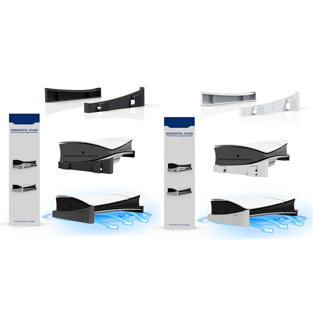 Supporto Orizzontale per Accessori, Stand Salvaspazio per PS5 Slim Edizione Disco e Digitale