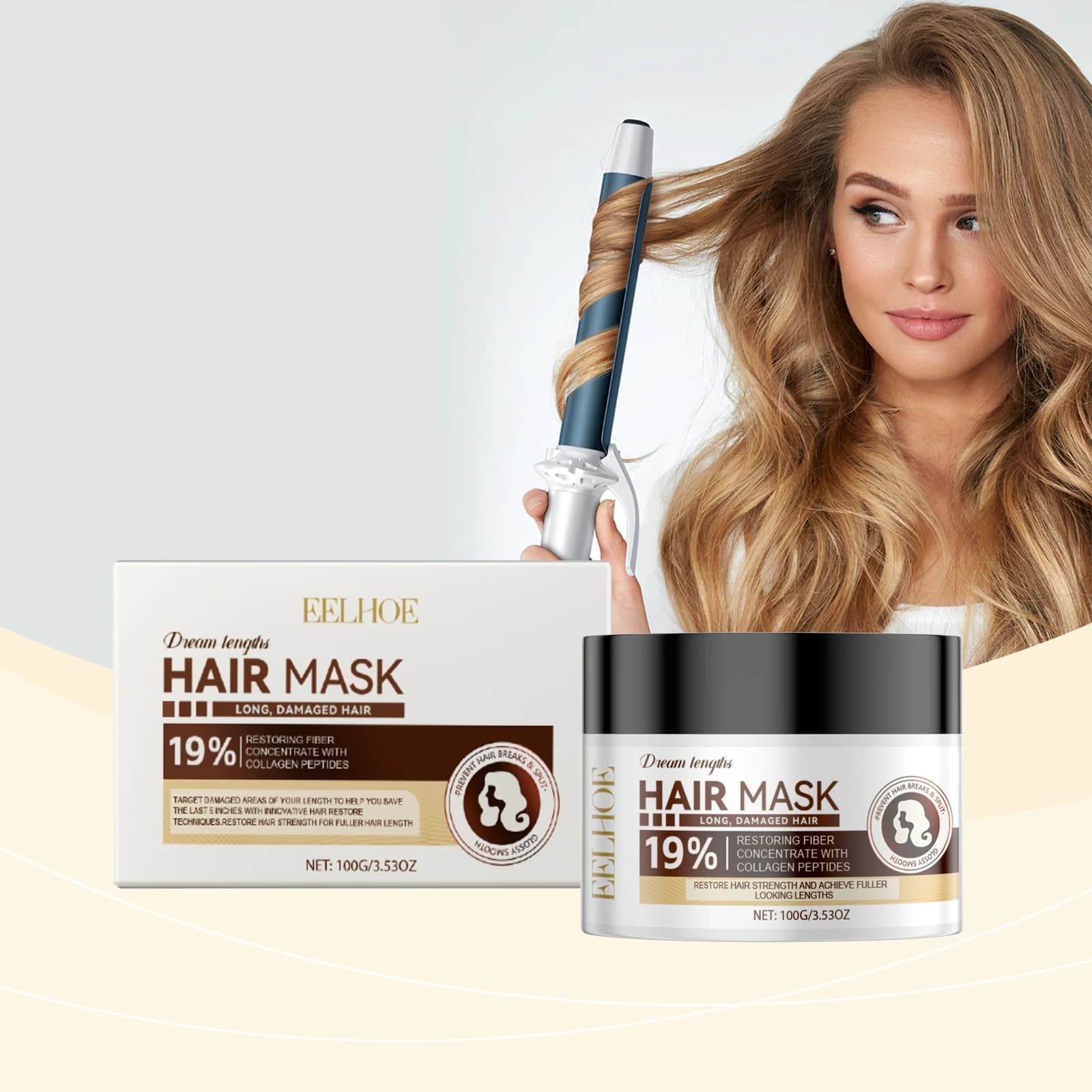 Collagen Hair Mask Repair Damaged Fresh Waist Nutrient Keratin Straightening Hair Cream Hair Treatment Haircare Products