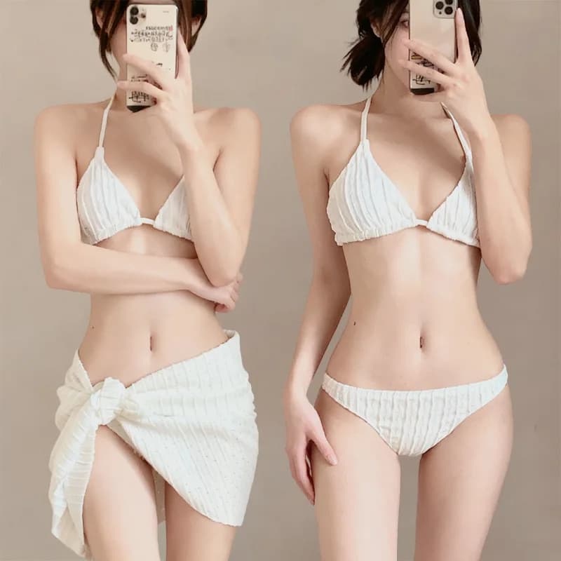 Nuovo Bikini Sexy a Tre Pezzi Stile Ins 2026 con Sensazione Avanzata e Effetto Snellente per Vacanze al Mare