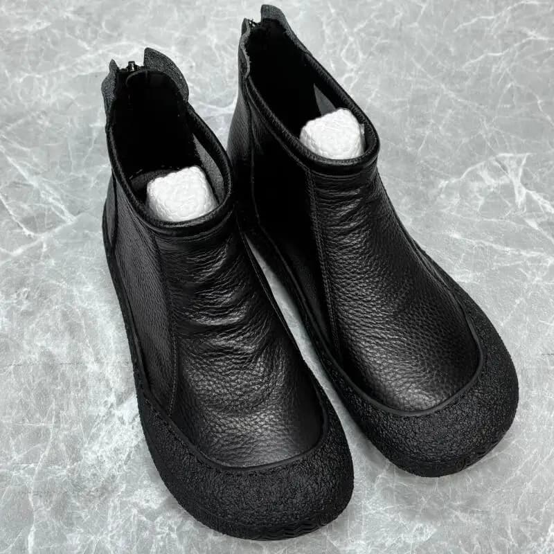 Stivaletti in Pelle da Donna, Scarpe Retro con Cerniera, Tendenza 2026, Nuova Marca, Scarpe Oxford Morbide, Comode Botas Invernali da Donna