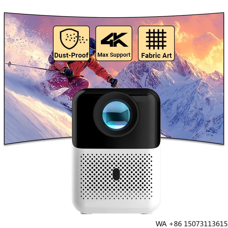 Proiettore Smart Android CD202 con WiFi e Funzione Auto, Altoparlante Integrato per Intrattenimento Home Theater