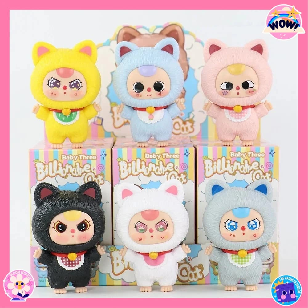 2026 Hot Vinyl Dolls Mystery Box Toy for Girls Gift Baby Three Billionaire Lucky Cat Series Blind Box Toys Mystery Box