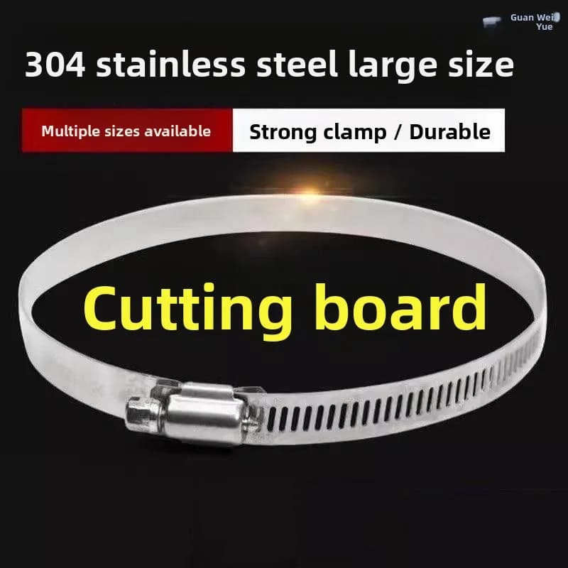 Stainless Steel round Cutting Board Clamp Handheld Clamp Reinforced Ring Kitchen Cooking Utensils Chinese Style Single Piece ...