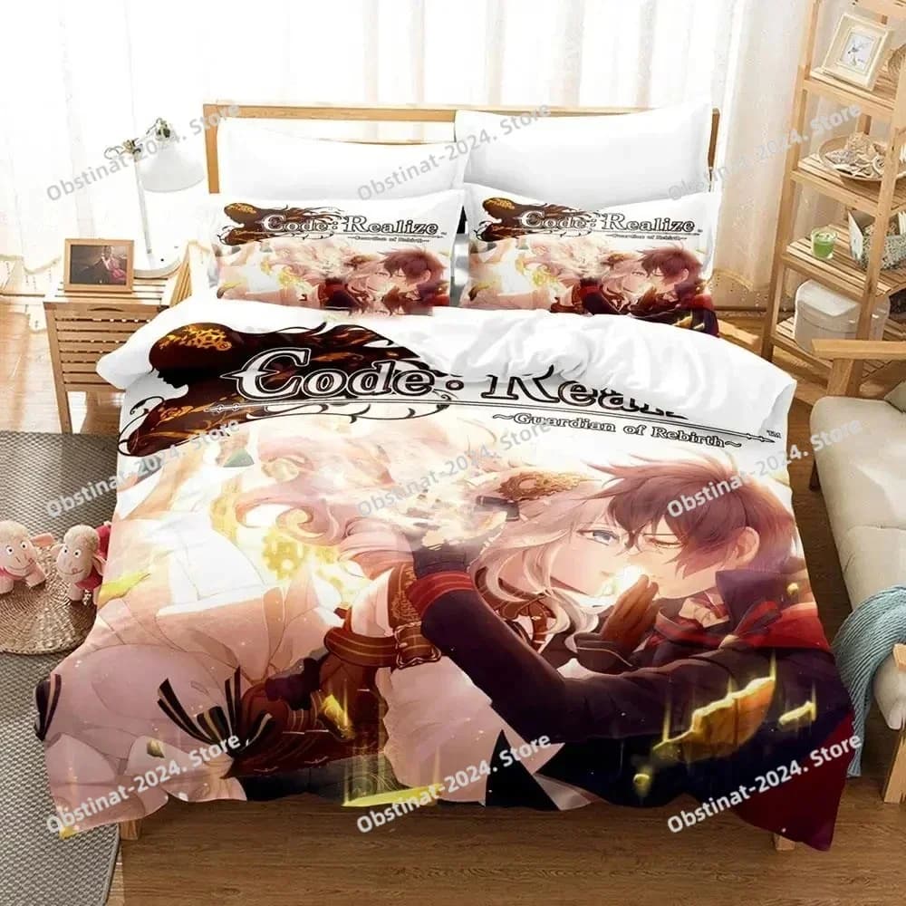 Code Realize Guardian of Rebirth Set biancheria da letto Copripiumino Set letto Copripiumino Federa Trapunte King Queen Size Ragazzi Adulti