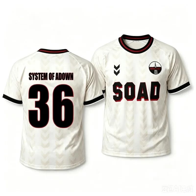 3D SOAD Number 36 Print Fashion Football Jersey Summer Casual Breathable Sportswear Unisex Mesh Short Sleeve Fans Jersey