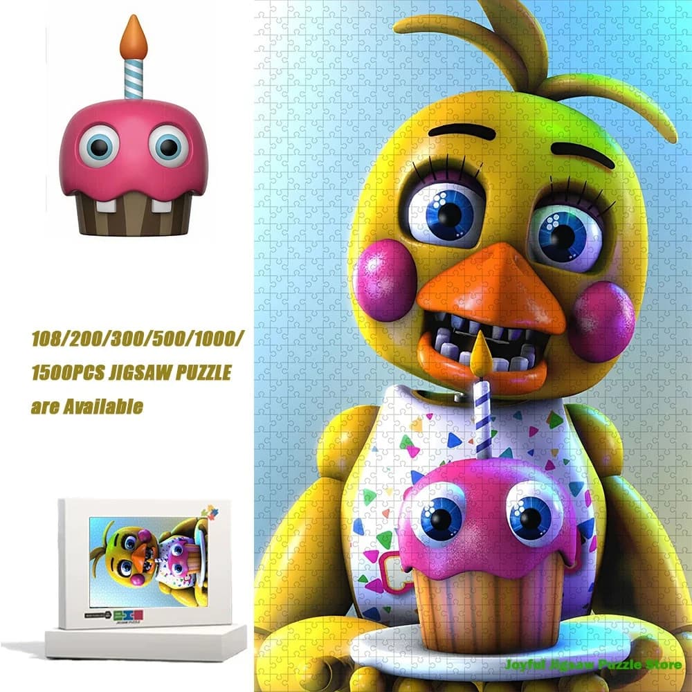 Five Nights at Freddy's Retro Amusement Robot Figure Jigsaw Puzzle Relax Decompression Toy Leisure Hobby for Holiday Gift
