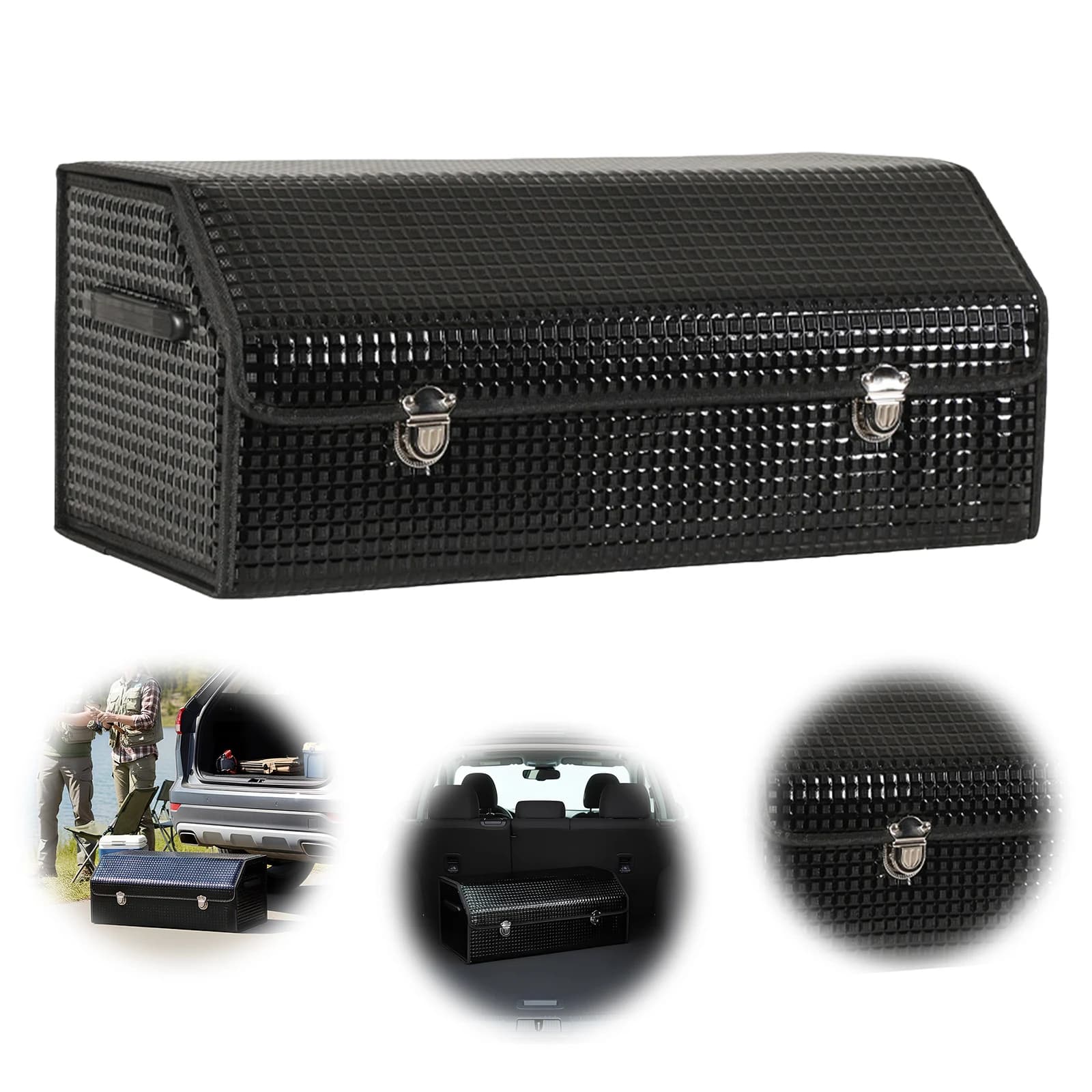 Organizers and Containers for Auto SUVs and Berlins, Large Baggage Organizer, Tools and Accessories 25.98x11. 81x11.81in