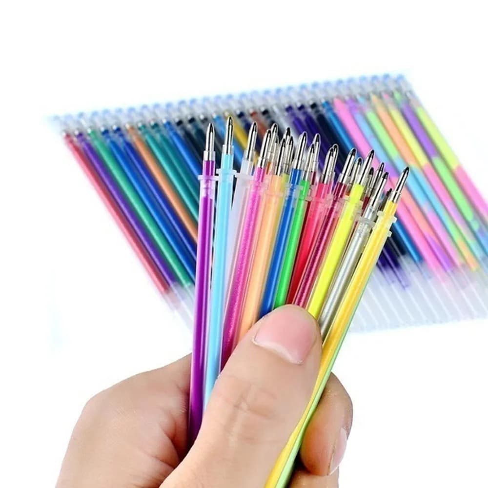 Set di 12 Penne Gel Glitterate e Metallizzate, Penne Colorate per Colorare, Pennarelli Artistici per Disegno e Artigianato