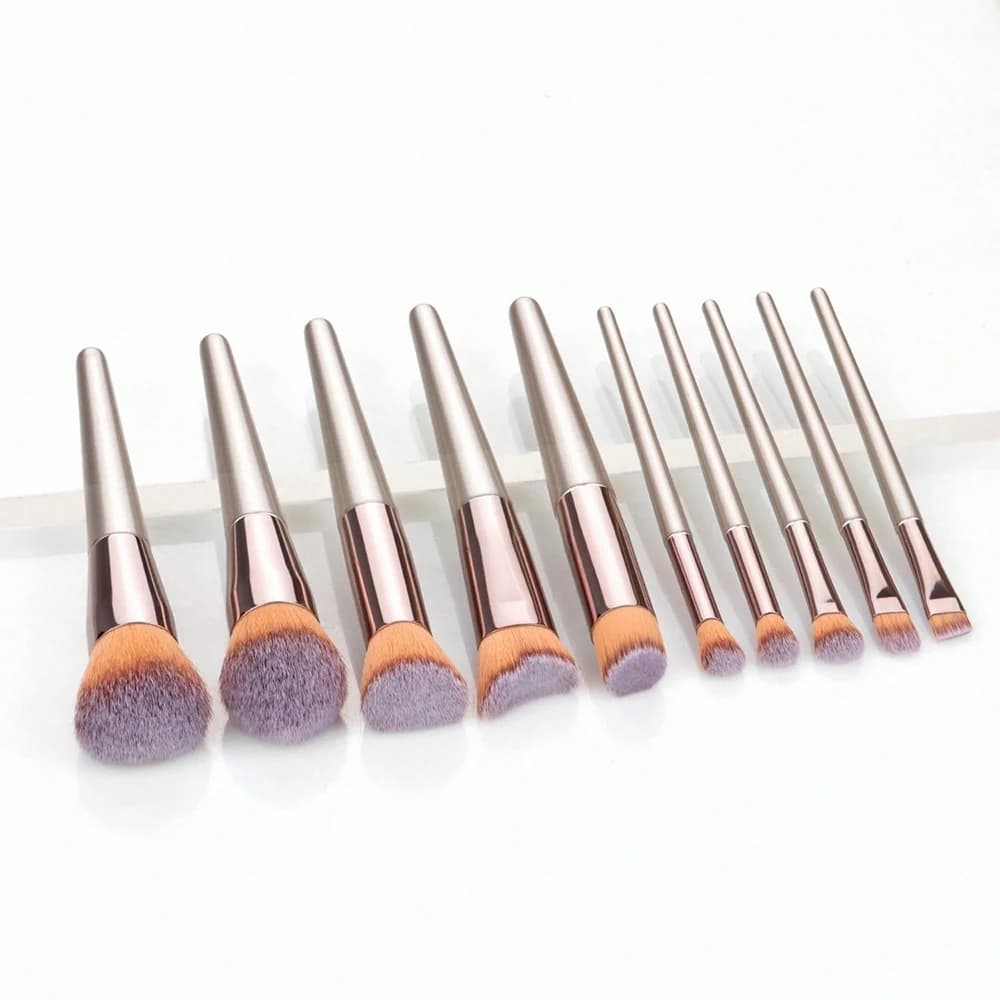 Set di 14 Pennelli da Trucco Sintetici Premium per Fondotinta, Cipria, Correttori, Ombretti e Blush