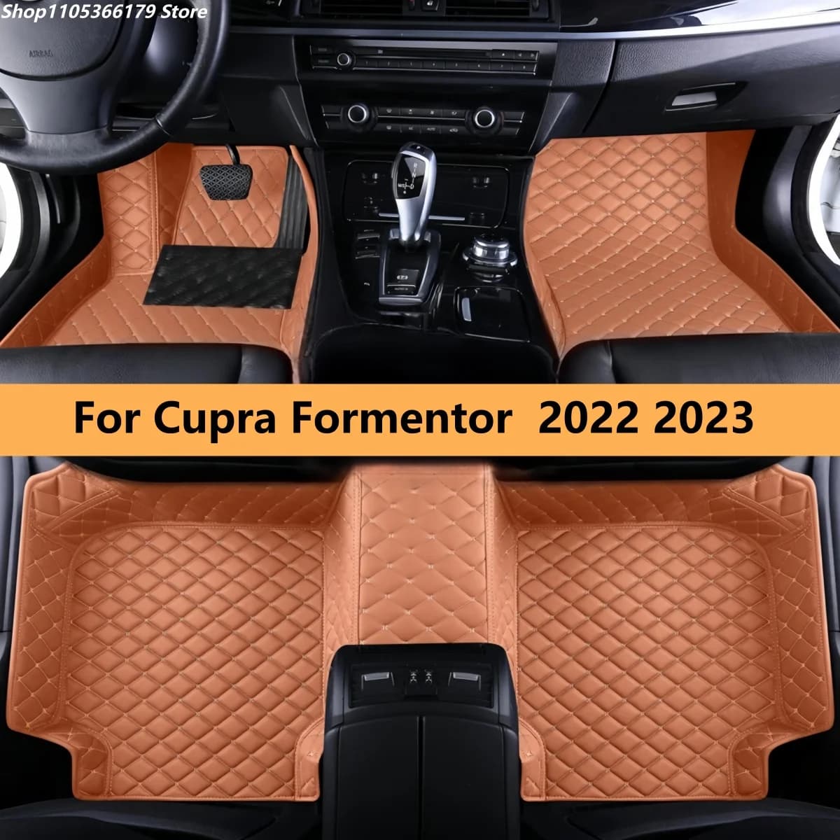 Tappetini Auto in Pelle Personalizzati per Cupra Formentor 2022 2023, Accessori Interni Personalizzati, Coperture per Tappeti