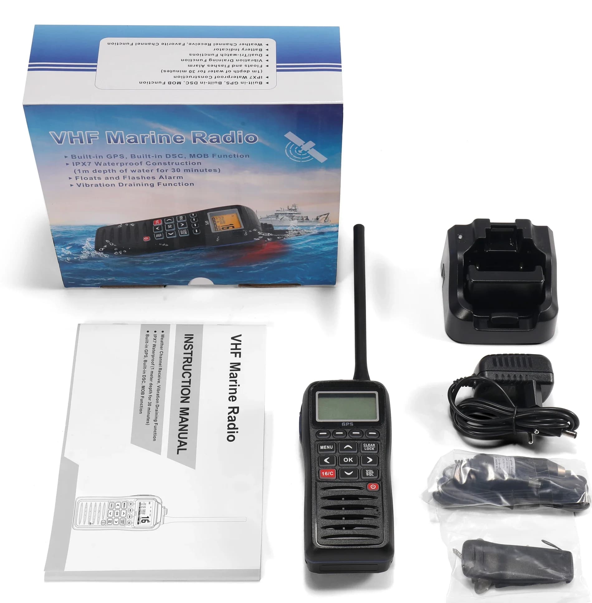 RS-38M Funzioni doppie/tri-watch uhf Walkie talkie vhf uhf ricetrasmettitore radioamatoriale mobile ricevitore radio impermeabile IPX7