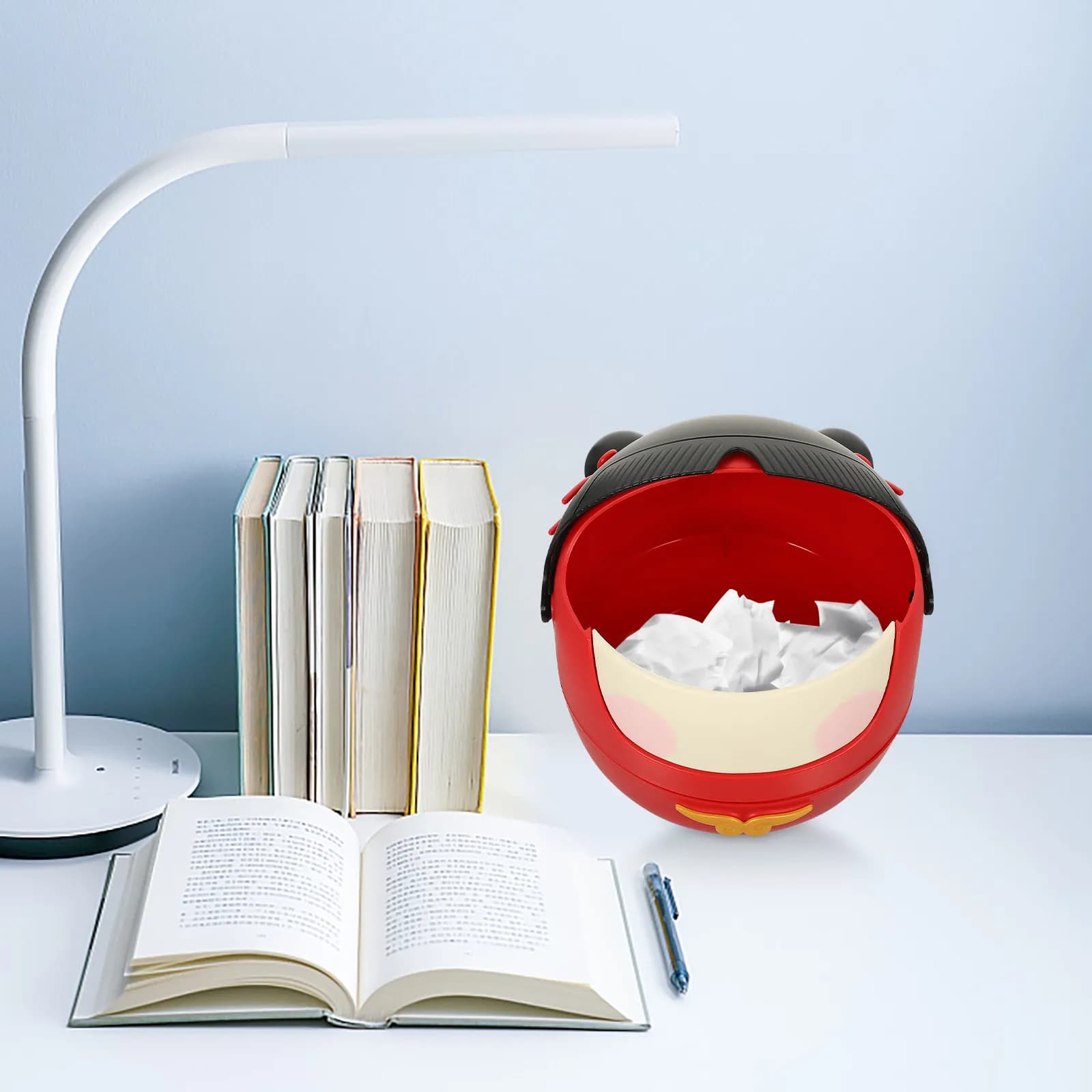 Piccolo cestino da scrivania, contenitore creativo in plastica, forma graziosa, porta rifiuti da scrivania per ufficio, soggiorno, cucina