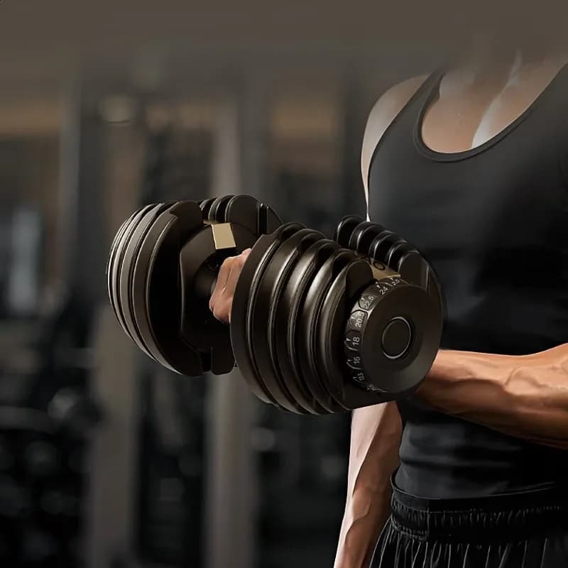 Adjustable quick-adjust dumbbells, exercise equipment, strength training 24kg