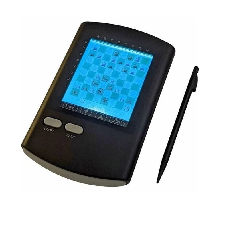 Portable Electronic Chess Set - 8-in-1 Smart Board with AI Opponent LED Display