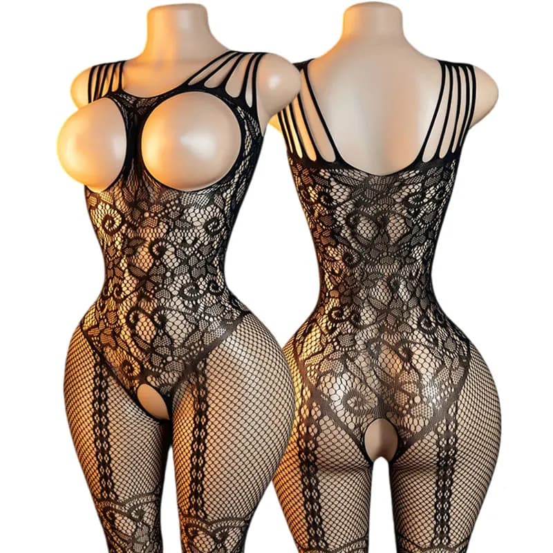 Sexy Body Stockings For 18+ Women Hot Exposed Breasts And Crotchless Design Plus Size Erotic Bodysuit Poen Lingerie Sex Doll