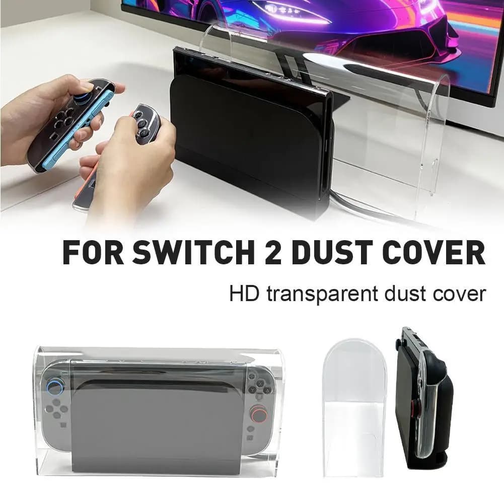 Copertura antipolvere trasparente HD Scatola di visualizzazione Copertura host per Switch NS Console di gioco Custodia protettiva Dock Accessori con copertura rigida in acrilico