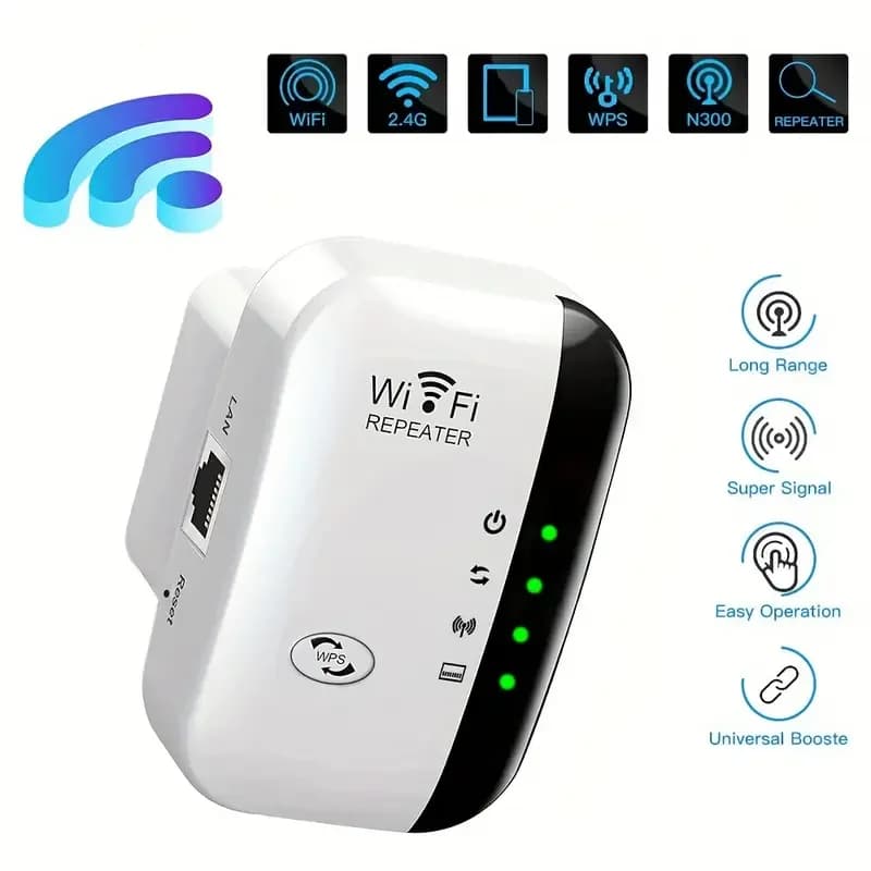 Hannord 300Mbps Ripetitore WIFI Wireless Estensore Wifi Remoto Amplificatore WiFi 802.11N Ripetitore WiFi Ripetitore per PC Home Office