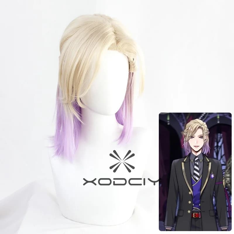 Game Anime Vil Schoenheit Wigs Cosplay Wig Light Purple Braids Synthetic Hair Wig for Halloween Carnival Party Props
