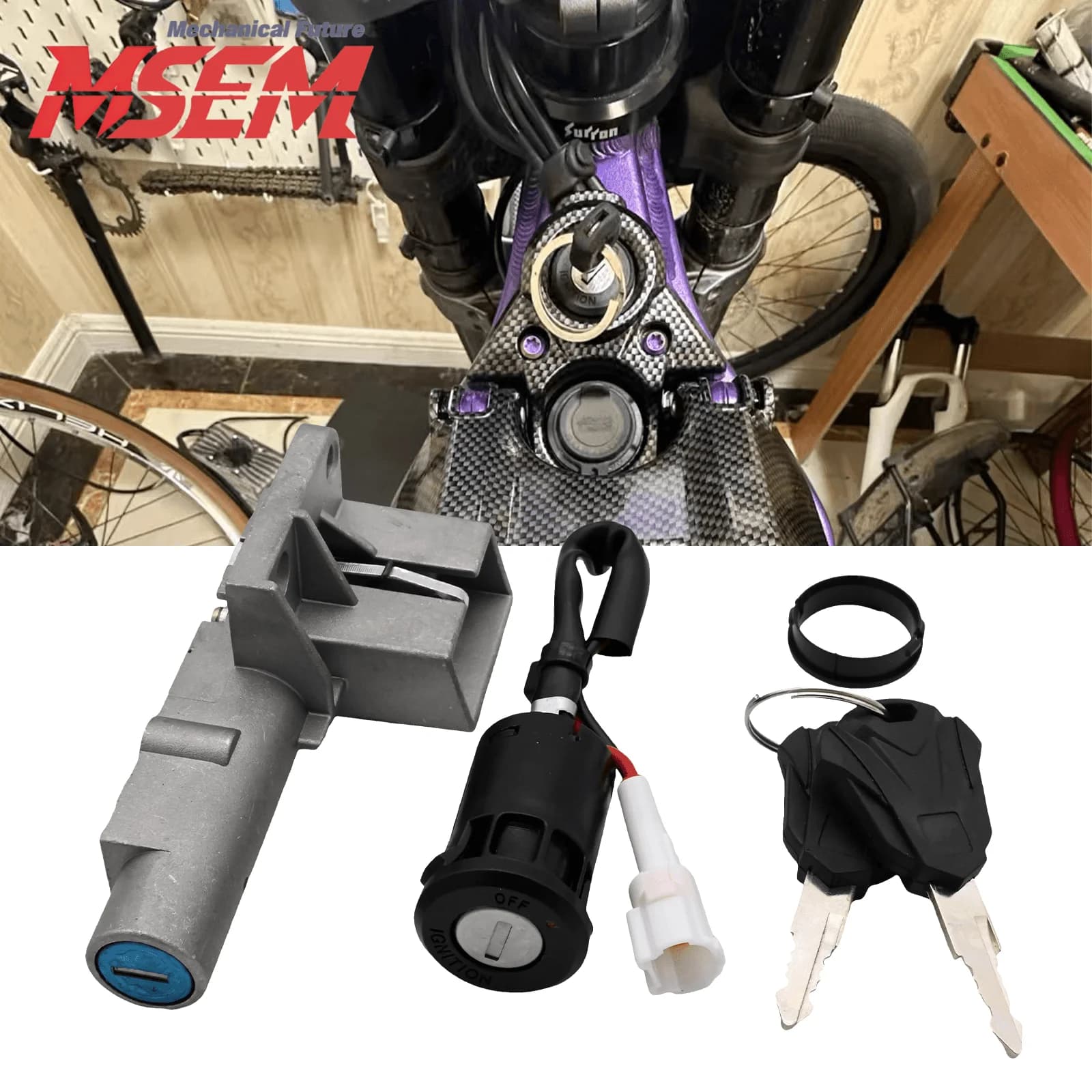 Set di chiavi per interruttore di accensione e blocco batteria per Sur-Ron Light Bee X S Segway X160 X260, accessori universali per moto elettriche da cross.