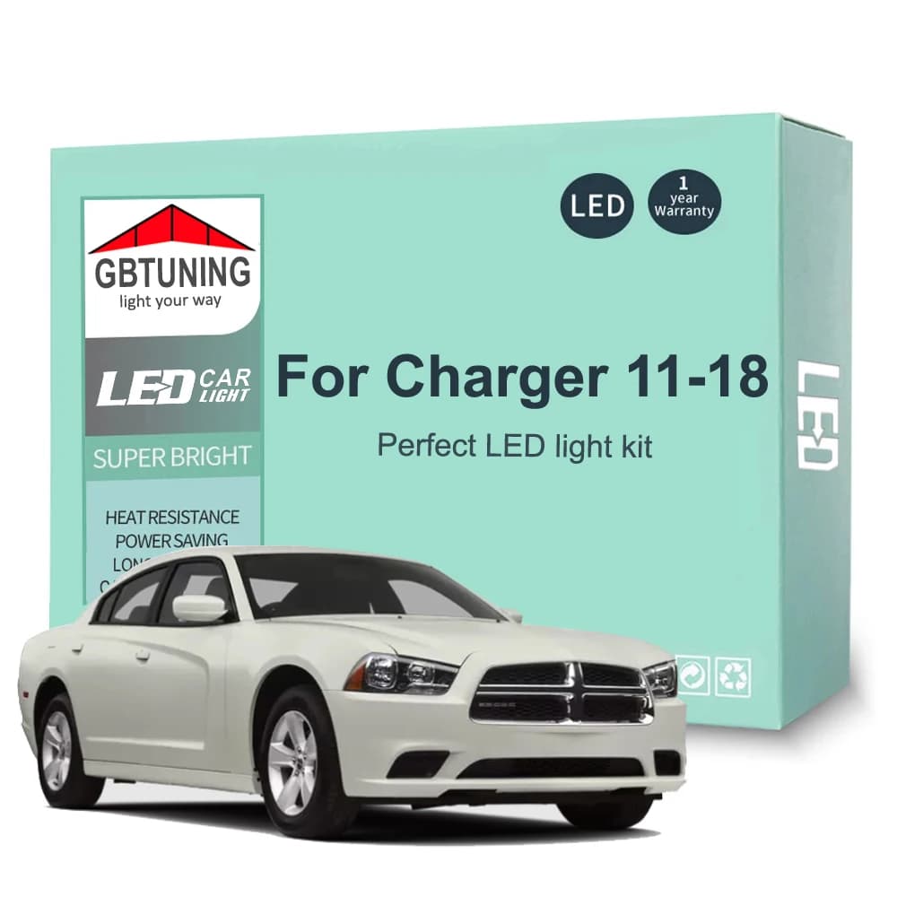 13Pcs lampadina interna a LED per Dodge Charger LD 2011 2012 2013 2014 2015 2016 2017 2018 accessori per auto Canbus lampada da interno