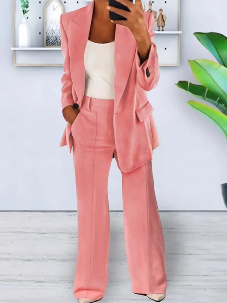 Autunno Moda Nuove donne 2 pezzi Set di pantaloni Business Office Ladies Set di blazer e pantaloni formali Set di tute Abiti femminili
