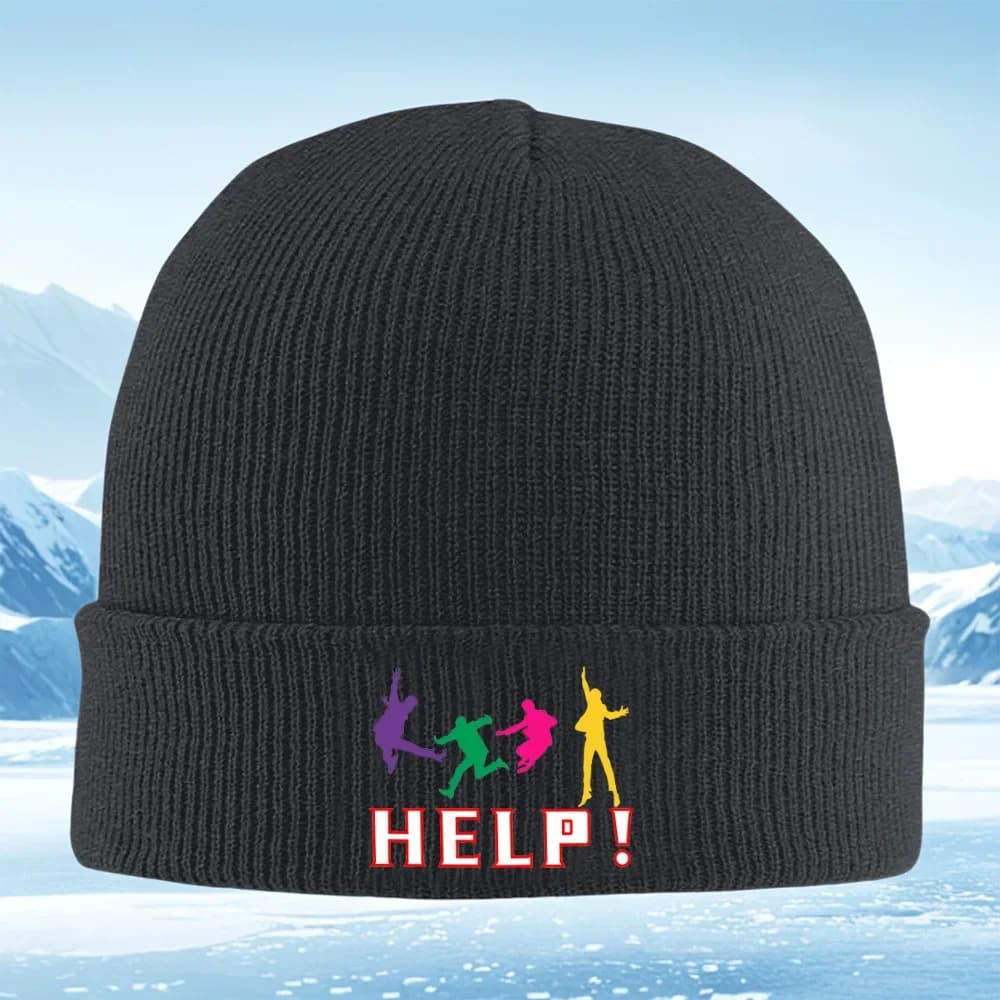 2026 Jumping figures in dynamic action Men Women Unisex Knitted Hat Beanie Pullover Cap Winter Thermal Warm Christmas Outdoor Cy