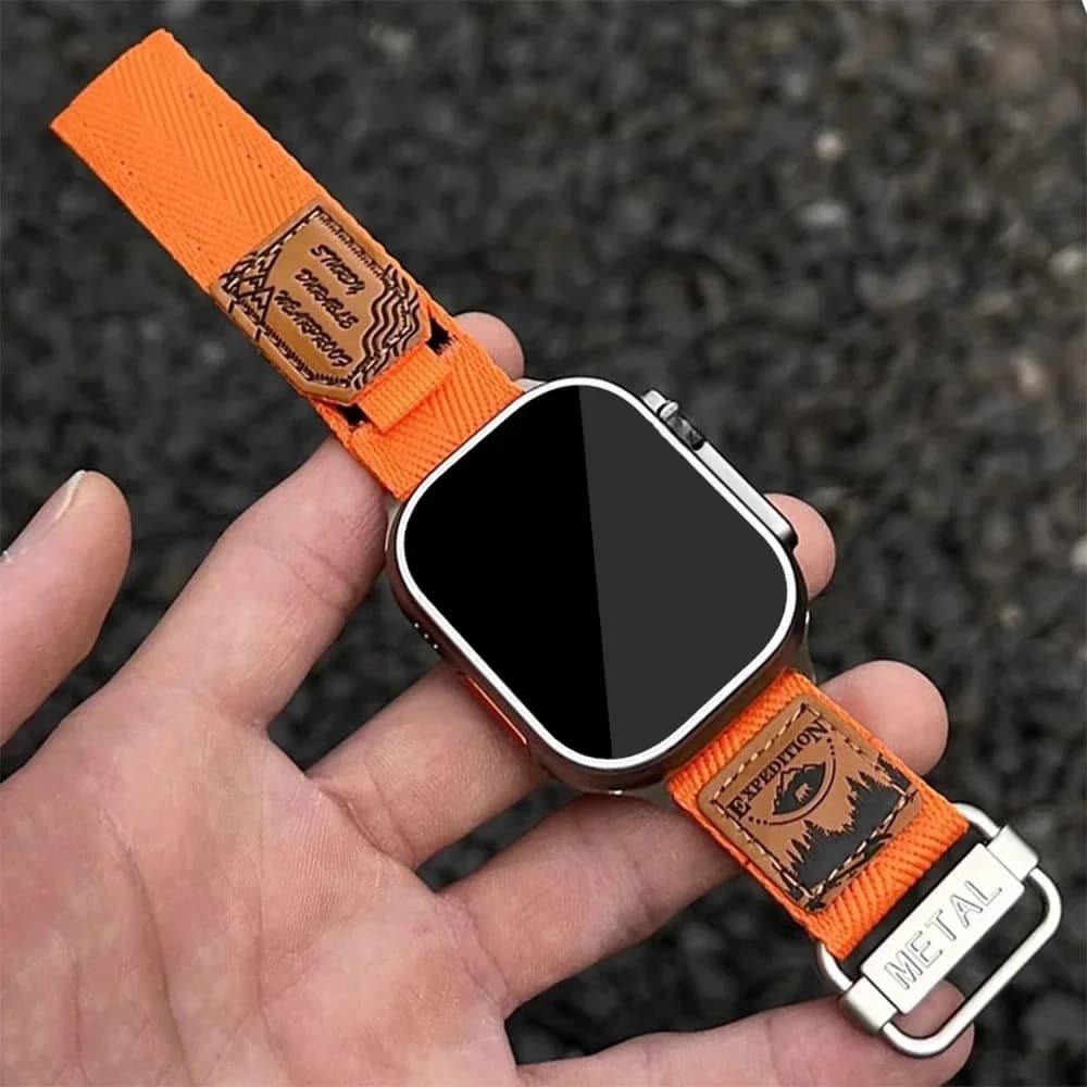 Cinturino in nylon per Apple Watch 49mm 46mm 45mm 44mm 40mm 42mm 41mm cinturino iWatch Ultra 3 SE 11 10 9 8 7 6 5 4 3 braccialetto con fibbia in metallo