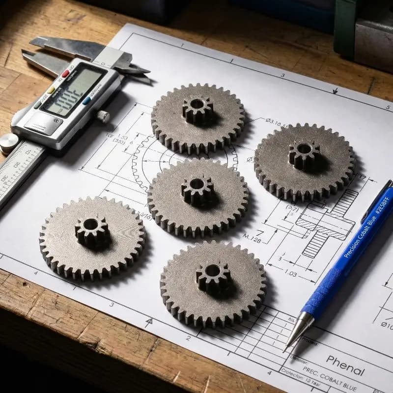 Set di 5 Ingranaggi Metallici Doppi 10T-36T, Modulo 0.5/0.5, Diametro 2mm, Resistenti all'Usura, Accessori per Modellismo Fai-da-Te